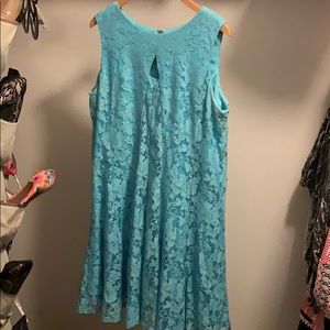 Teal lace Easter dress